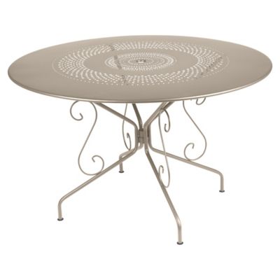 Fermob Montmarte Perforated Round Table - Color: Brown - Size: Medium - 063