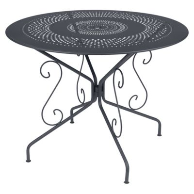 Fermob Montmarte Perforated Round Table - Color: Black - Size: Small - 0630