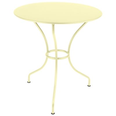 Fermob Opera+ Round Table - Color: Yellow - Size: Small - 0949A6