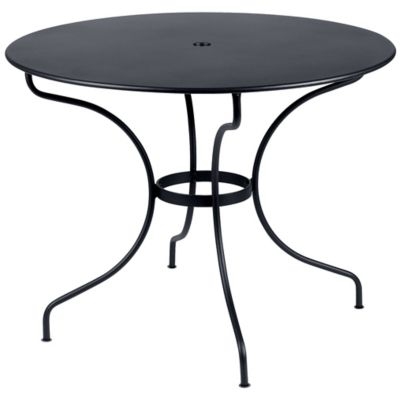 Fermob Opera+ Round Table - Color: Black - Size: Medium - 094847