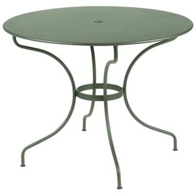 Fermob Opera+ Round Table - Color: Green - Size: Medium - 094882