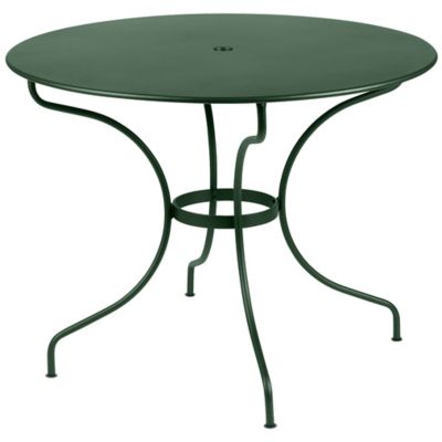 Fermob Opera+ Round Table - Color: Green - Size: Medium - 094802