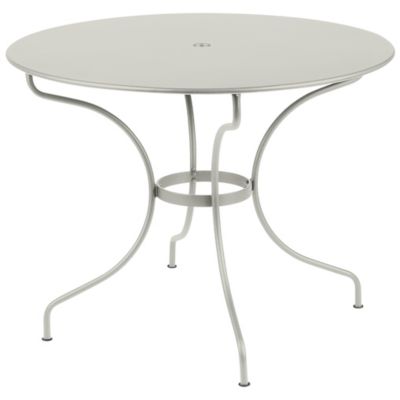 Fermob Opera+ Round Table - Color: Grey - Size: Medium - 0948A5