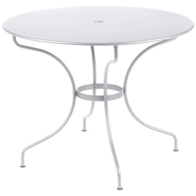 Fermob Opera+ Round Table - Color: White - Size: Medium - 094801