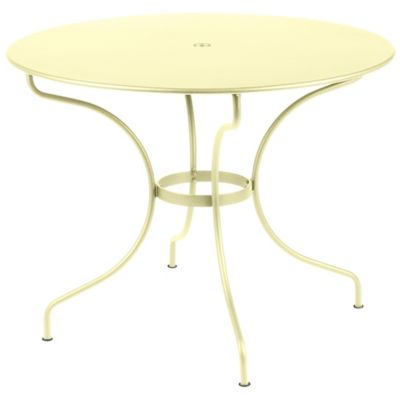 Fermob Opera+ Round Table - Color: Yellow - Size: Medium - 0948A6