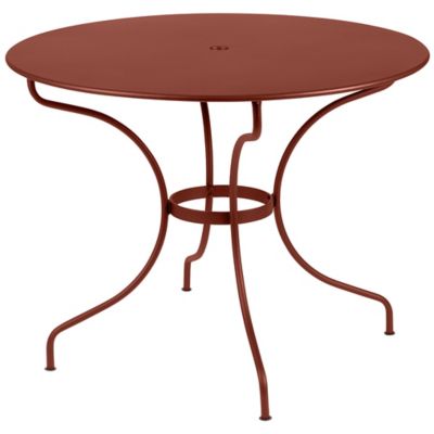 Fermob Opera+ Round Table - Color: Red - Size: Medium - 094820