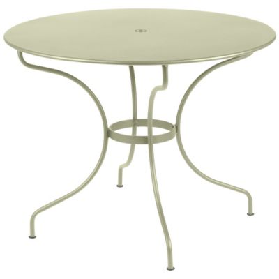 Fermob Opera+ Round Table - Color: Green - Size: Medium - 094865