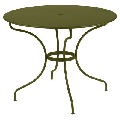 Fermob Opera+ Round Table - Color: Green - Size: Medium - 0948D3