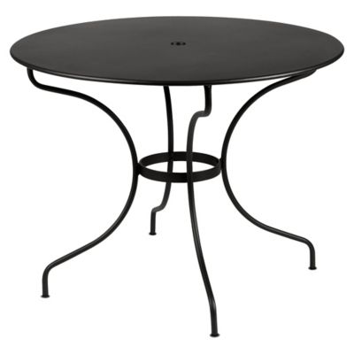 Fermob Opera+ Round Table - Color: Black - Size: Medium - 094842