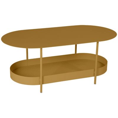 FRM2527973 Fermob Salsa Oval Low Table - Color: Brown - 3271D sku FRM2527973