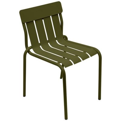 Fermob Stripe Side Chair - Set of 2 - Color: Green - 3260D3