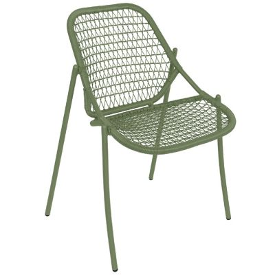 Fermob Sixties Outdoor Stackable Chair - Set of 2 - Color: Green - 170282