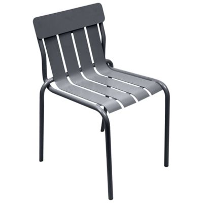 Fermob Stripe Side Chair - Set of 2 - Color: Black - 326047