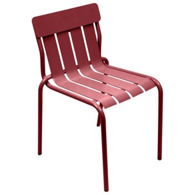 Fermob Stripe Side Chair - Set of 2 - Color: Red - 326043