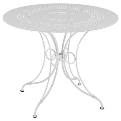 FRM1833670 Fermob 1900 Table - Color: White - Size: 38-In - 2 sku FRM1833670