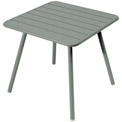 Fermob Luxembourg 4 Leg Square Table - Color: Grey - 4135C7