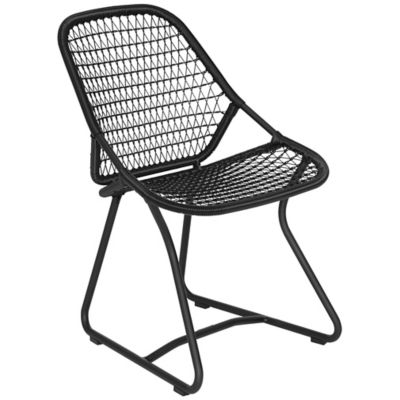 FRM2413370 Fermob Sixties Side Chair - Color: Black - 170142 sku FRM2413370