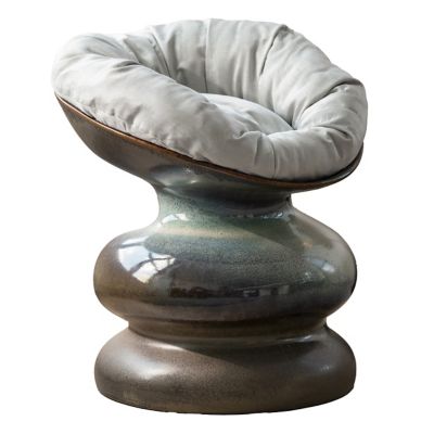 Forma Rosa Studio Wave Lounge Chair with Cushion in Blue