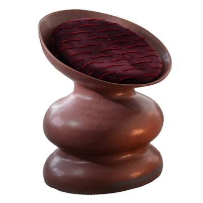 Forma Rosa Studio Wave Lounge Chair with Cushion in Pink