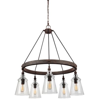 Generation Lighting Loras Chandelier - Color: Weathered - Size: 5 light - F