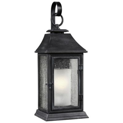 Visual Comfort Studio 1 - Light Outdoor Sconce in Black, Size: 19.125"
