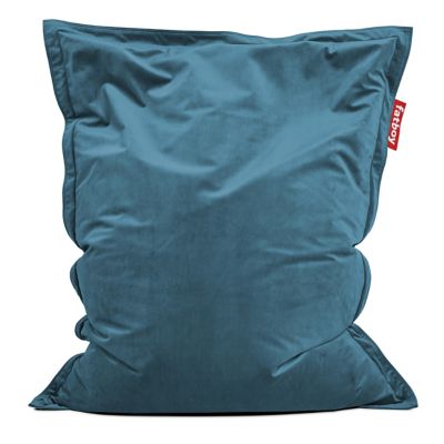 Fatboy Original Slim Velvet Bean Bag Chair - Color: Blue - SLM-RCV-CLD