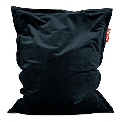 Fatboy Original Slim Velvet Bean Bag Chair - Color: Black - SLM-RCV-NGT