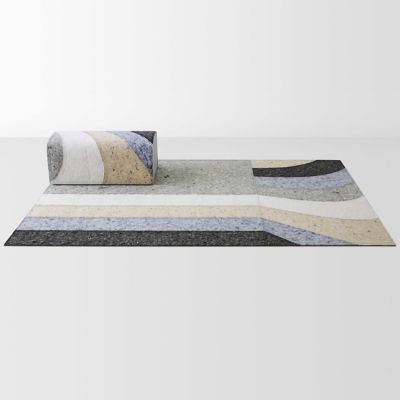 Gan Rugs Nuances Pouf - Color: Multicolor - 141988