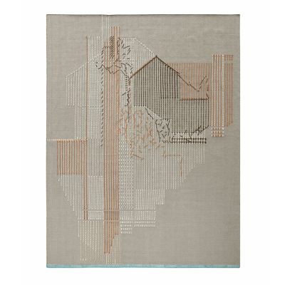 Backstitch Composition Area Rug