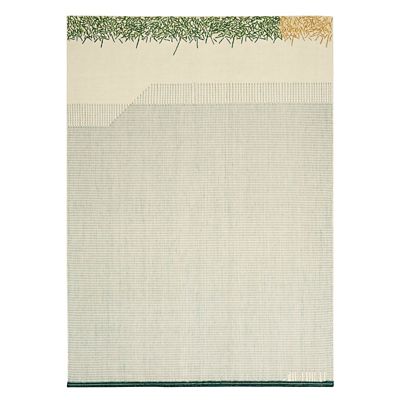 Gan Rugs Backstitch Calm Area Rug - Color: Beige - Size: 5 ft 7 x 7 ft 1