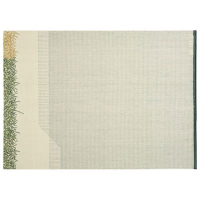 Gan Rugs Backstitch Busy Area Rug - Color: Green - Size: 6 ft 8 x 9 ft 1