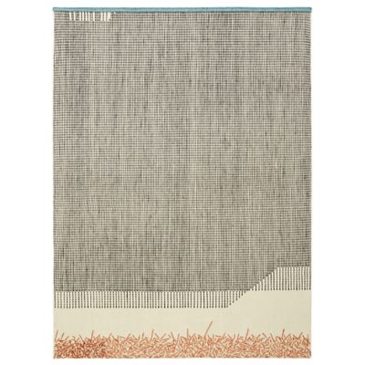 Gan Rugs Backstitch Busy Area Rug - Color: Orange - Size: 6 ft 8 x 9 ft 