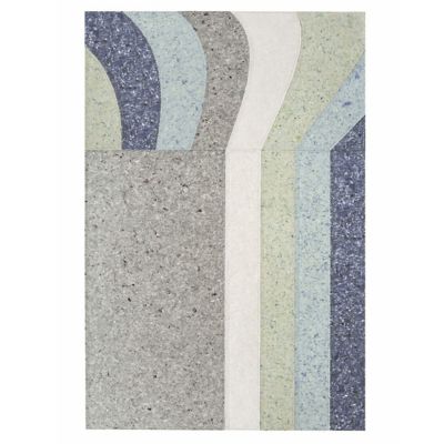 Gan Rugs Nuances Curve Area Rug - Color: Blue - 141970