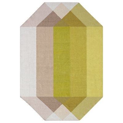 Gan Rugs Diamond Indoor/Outdoor Area Rug - Color: Yellow - Size: 5 ft 7 