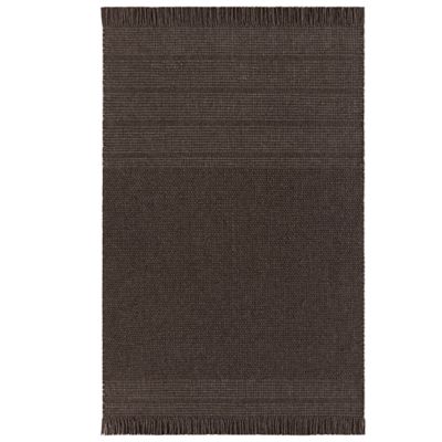 Pure Area Rug - Color: Black - Size: 9 ft 10"" x 13 ft 2"" - Gan Rugs 269261