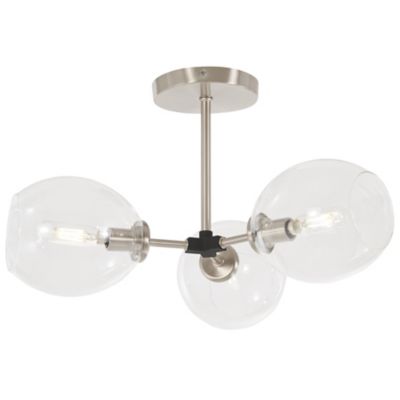 George Kovacs Nexpo Semi-Flushmount Light - Color: Clear - Size: 3 light - 