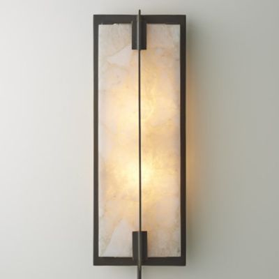 Global Views Quartz Wall Sconce - Color: Brown - Size: 2 light - 7.90824