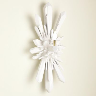 Global Views Facet Wall Sconce - Color: White - AC9.90001-HW