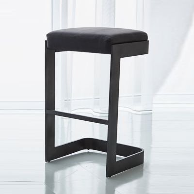 GLV2006266 Global Views Regan Bar Stool - Color: White - Size sku GLV2006266