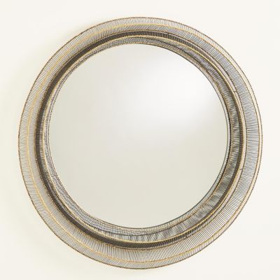 GLV2002929 Global Views Wire Ribbon Mirror - Color: Brass - 7 sku GLV2002929