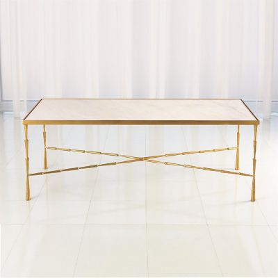 Global Views Spike Coffee Table - Color: White - 7.90458