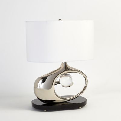 Global Views Orbit Table Lamp - Color: White - 9.93400