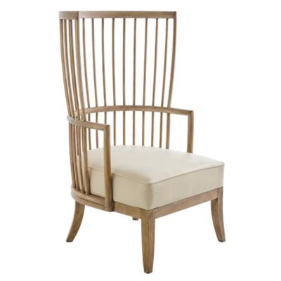 Global Views Spindle Wing Chair - Color: Beige - 7.20194