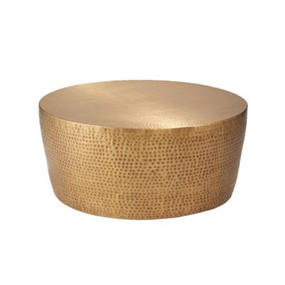 Global Views Izmir Hammered Cocktail Table - Color: Brass - Size: Small - 7