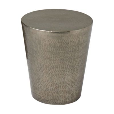 GLV2441985 Global Views Izmir Hammered Side Table - Color: Si sku GLV2441985