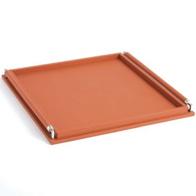 GLV2442011 Global Views Wrapped Handle Leather Tray - Color:  sku GLV2442011