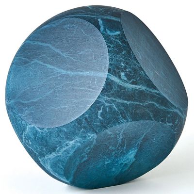 GLV2442016 Global Views Square Alabaster Object - Color: Blue sku GLV2442016