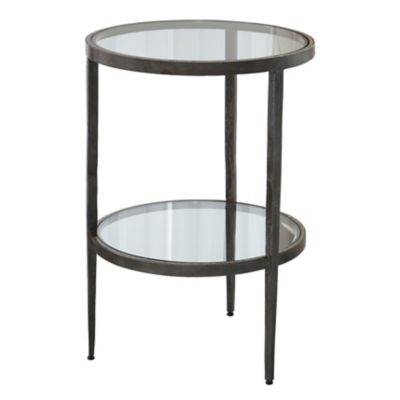 Global Views Laforge Two-Tier Side Table - Color: Black - 7.90278