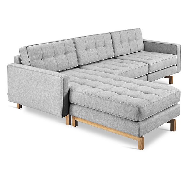 Gus Modern Jane 2 Bi-Sectional Sofa - Color: Grey - KSSCJAN2-PARSTO-WN