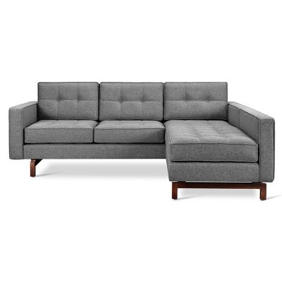Gus Modern Jane 2 Loft Bi-Sectional Sofa - Color: Grey - KSSCJAL2-PARSTO-WN
